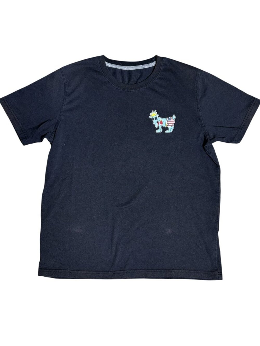 GOAT USA Boxing Co Graphic T-Shirt Black Short Sleeve Mens Size Small
